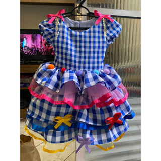 Vestido São João azul