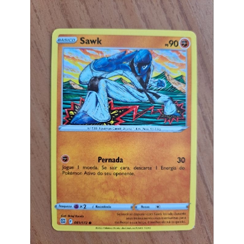 Card Pokémon Sawk original e nova | Shopee Brasil