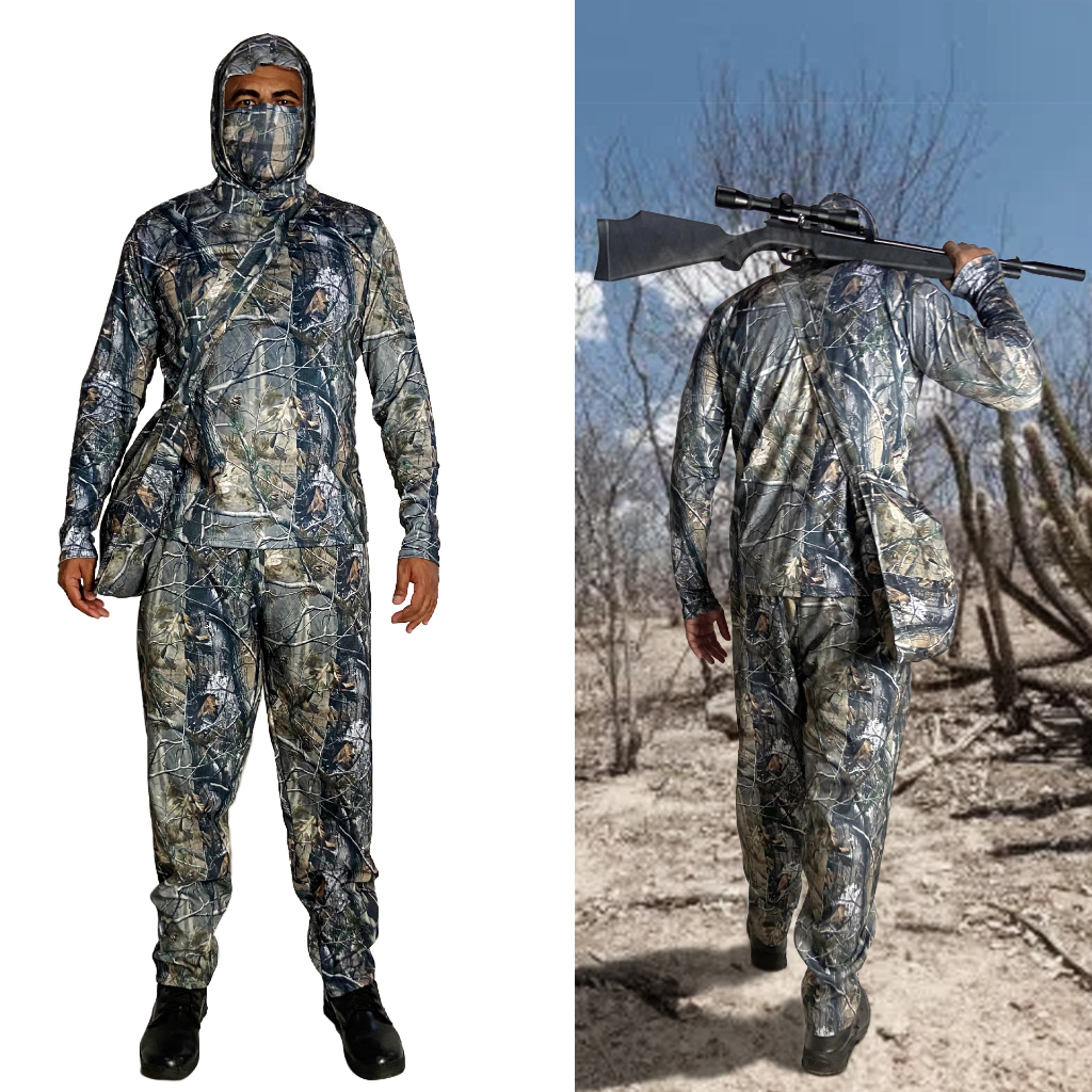 Roupa Camuflada + Bornal Camuflagem Caatinga Nordeste | Shopee Brasil