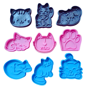 Kit Cortador de Biscoito Pasta Americana Biscuit Pet Cat Gatinhos CT10984