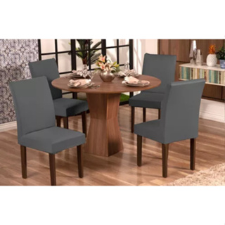 Kit 6 Capas De Cadeira Jantar Malha Gel Decoração Luxo