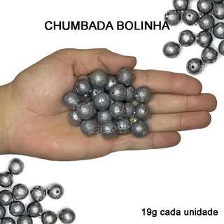 Chumbadas de Pesca Formato Bola Tamanho 19 Gramas Escolha Quantidade