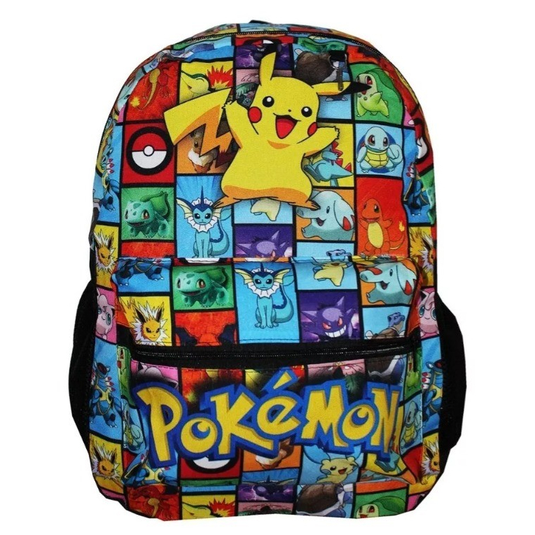 Bag e mini mochila Pokemon Pikachu tipo eletrico desenho geek anime