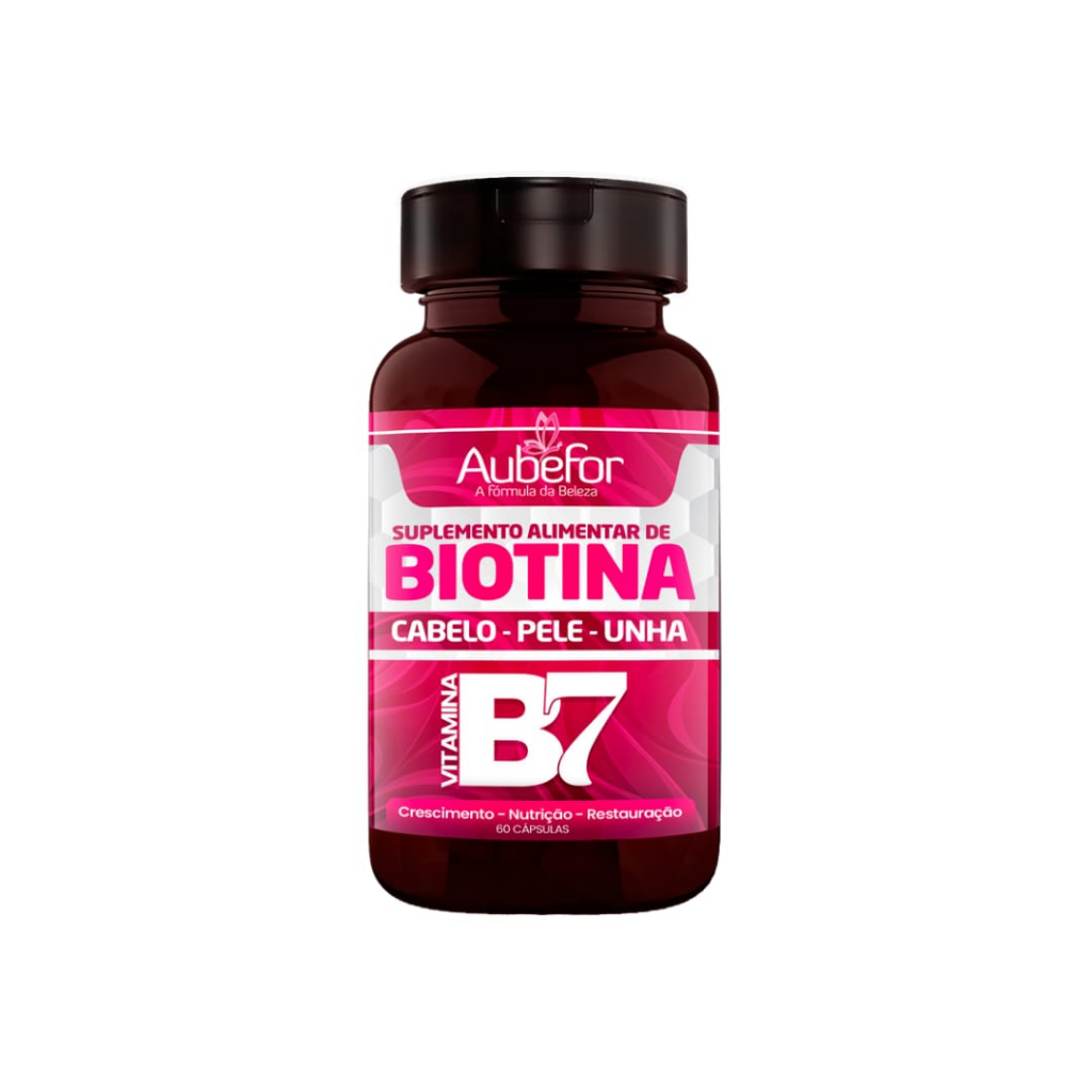 Biotina Aubefor para crescer o cabelo | Shopee Brasil