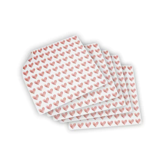 1000 unid Adesivo Coração Rose para cartões fidelidade, selo, visto, carimbo, cartela