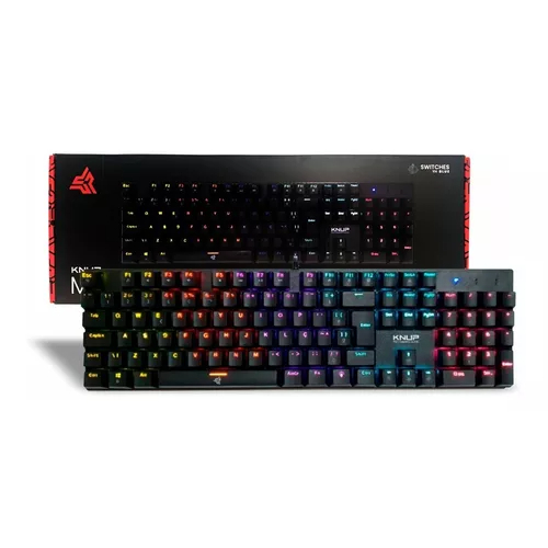 BAJEAL-Teclado Mecânico Espanhol, Interruptor Azul, Teclas 104, Jogo de Moda,  PC Gaming, Acessórios Laptop