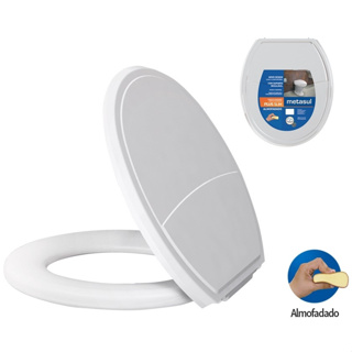 Assento Sanitário Almofadado Universal Oval - 7 Cores