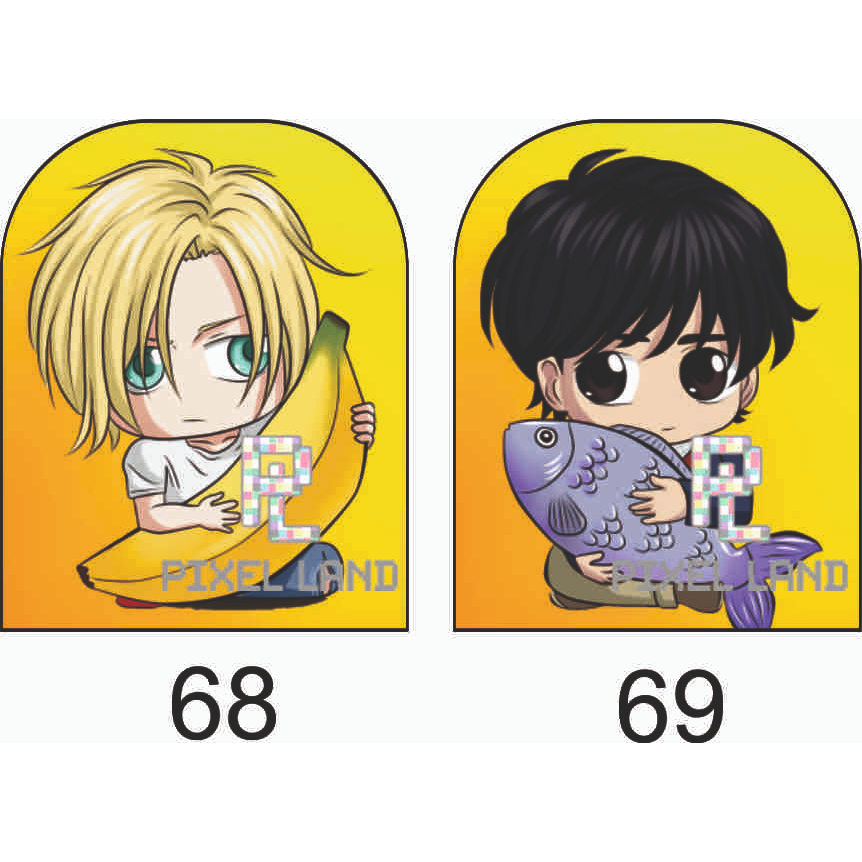 Ash Lynx and Eiji Okumura Led Anime Lamp (Banana Fish)