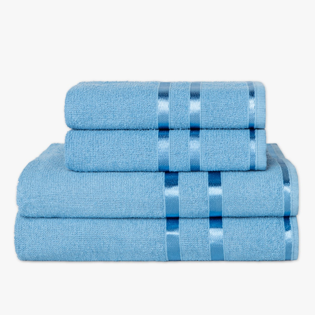 KIT 4 Toalhas TURQUESA (2 BANHO + 2 ROSTO) - TOALHAS K&C