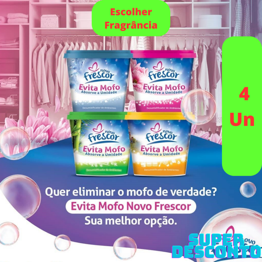 4 Unidades Desumidificador Anti Mofo Evita Mofo Guarda Roupa Armários ...