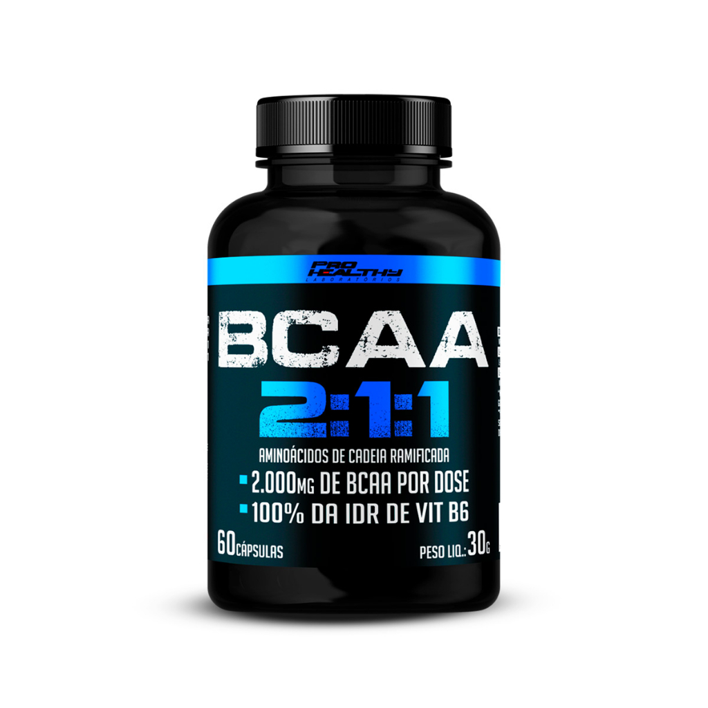 Bcaa 2:1:1 2000mg - pote 60 Cápsulas - Pro Healthy