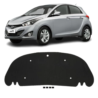 Forro Manta Capô Hyundai Hb20 / Sedan / Hatch 2012 a 2018 Autoadesivo + Presilhas - Térmico Acústico