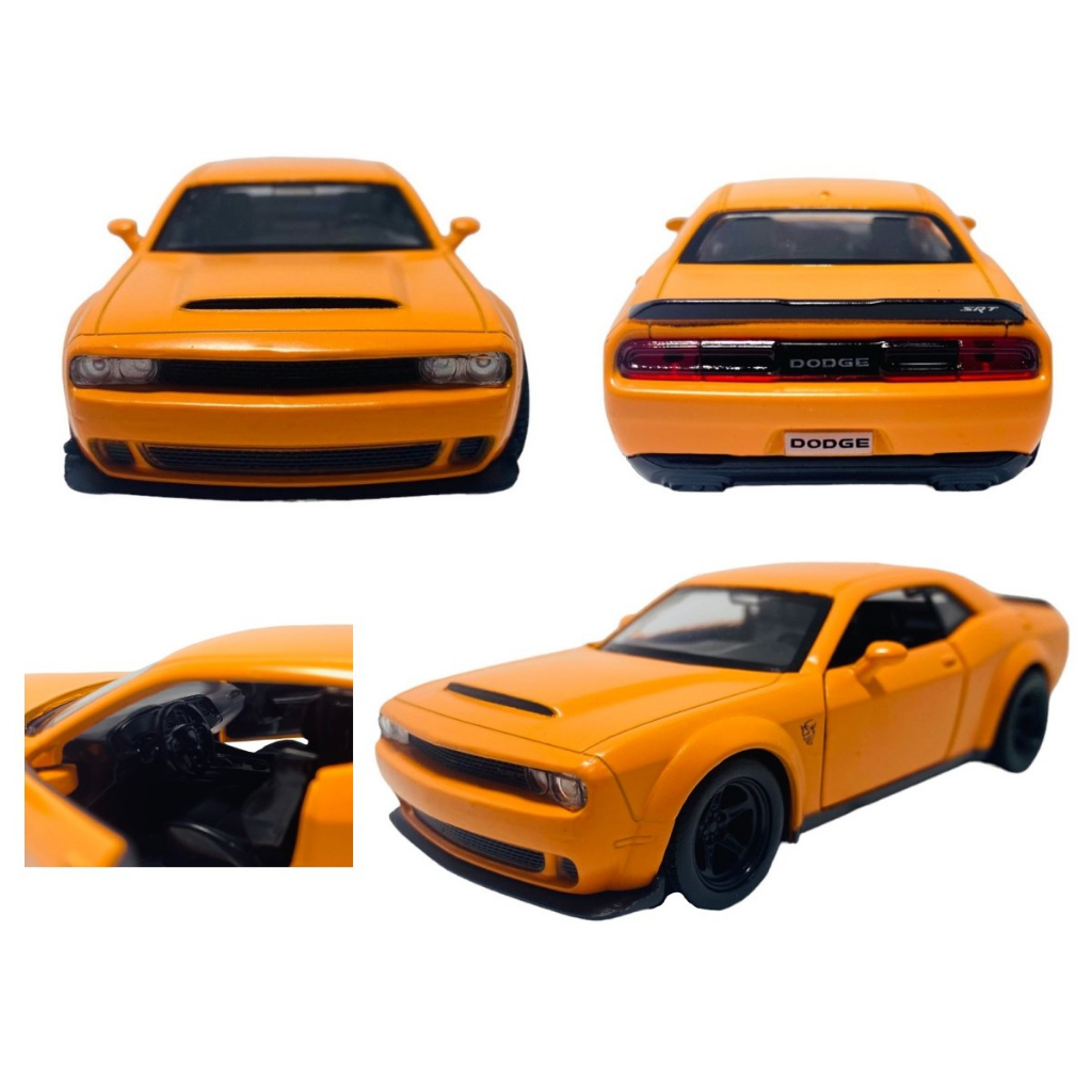 Miniatura Dodge Challenger Srt Demon Carrinho De Ferro Escala: 1/32