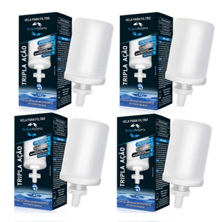Kit 4 Vela Para Filtro De Barro Tripla Ação Elimina Impurezas