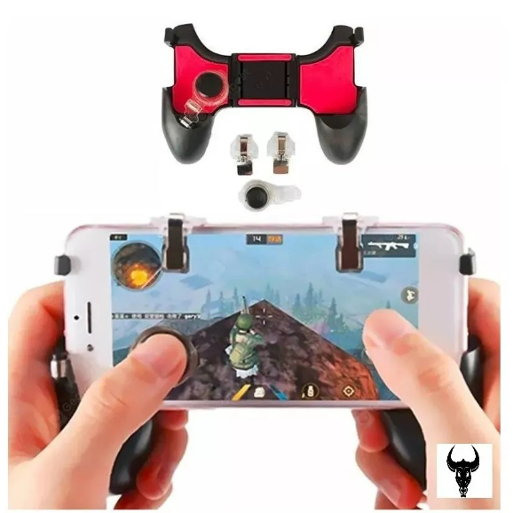 Gamepad Controle Joystick e Dois Gatilhos L1 R1 Universal w11 com Suporte  Para Celular Jogos videos Botões gamer Manete