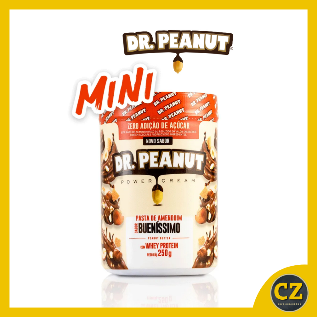 Pasta de Amendoim Bueníssimo Com Whey Protein 250g Dr Peanut
