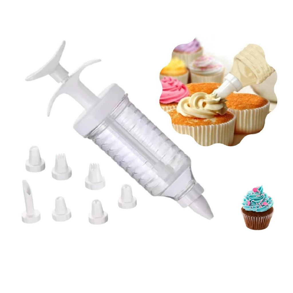 Kit Decorador De Bolo Seringa Cupcake Confeiteiro Com Bicos Shopee Brasil