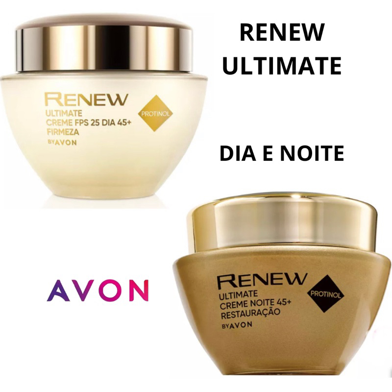 Creme Hidratante Facial Renew Ultimate Avon Dia Noite.