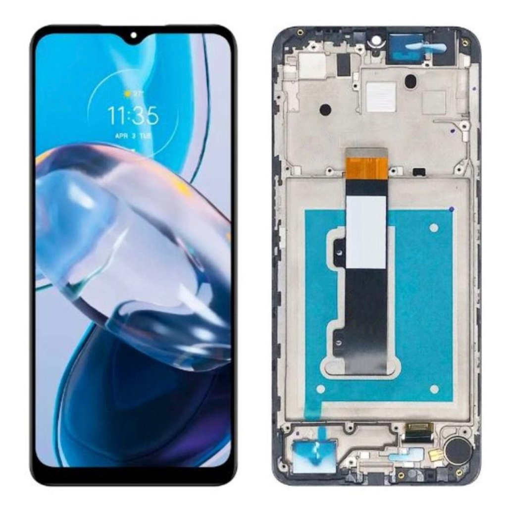 Tela Frontal Display Compatível Moto E22 Original China Com Aro ...