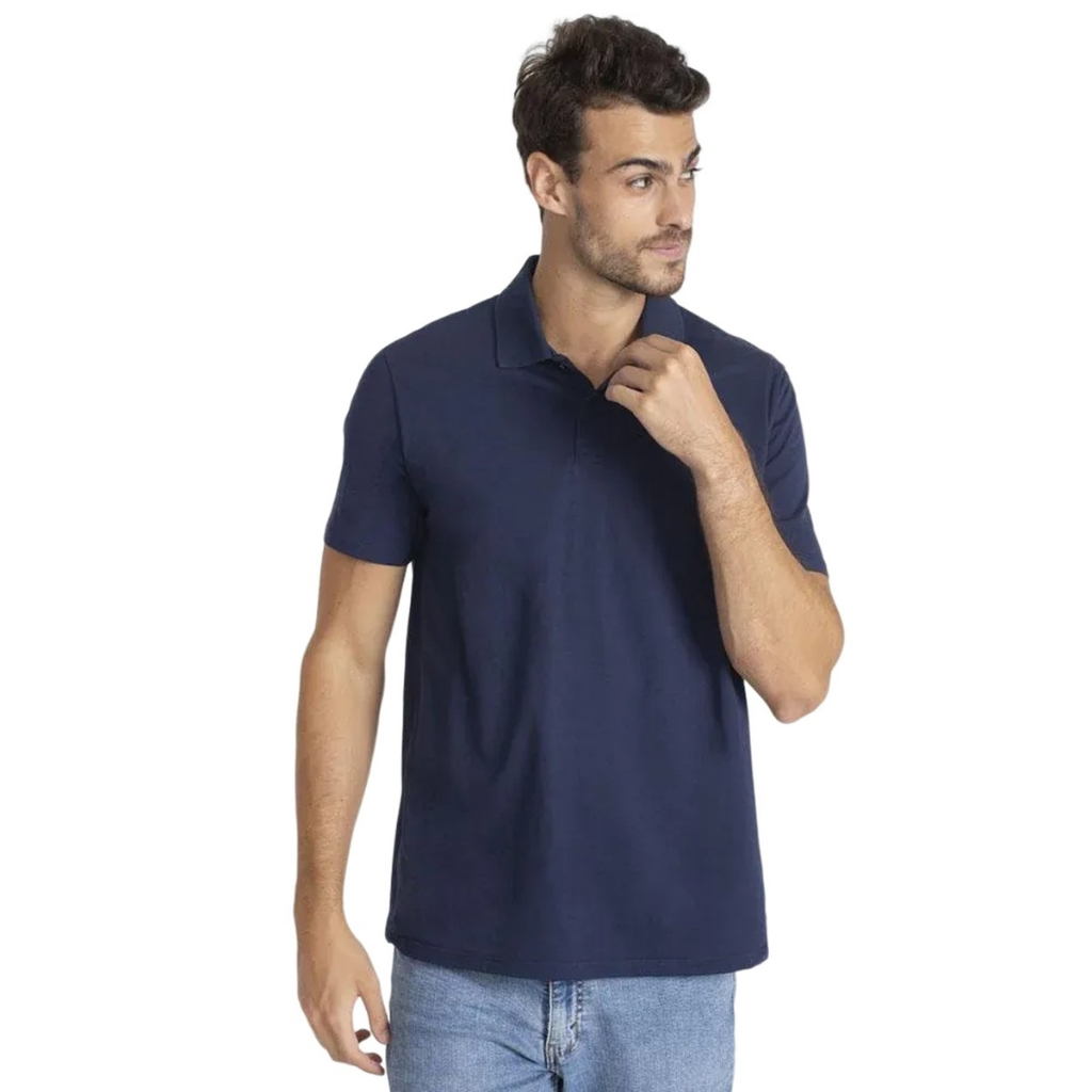 Camisa Polo Masculina Basicamente Modelagem Tradicional Lisa | Shopee ...