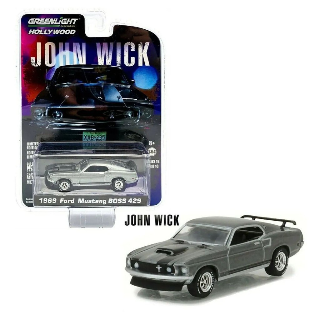 GREENLIGHT COLLECTIBLES - 1969 FORD MUSTANG BOSS 429 CINZA - JOHN