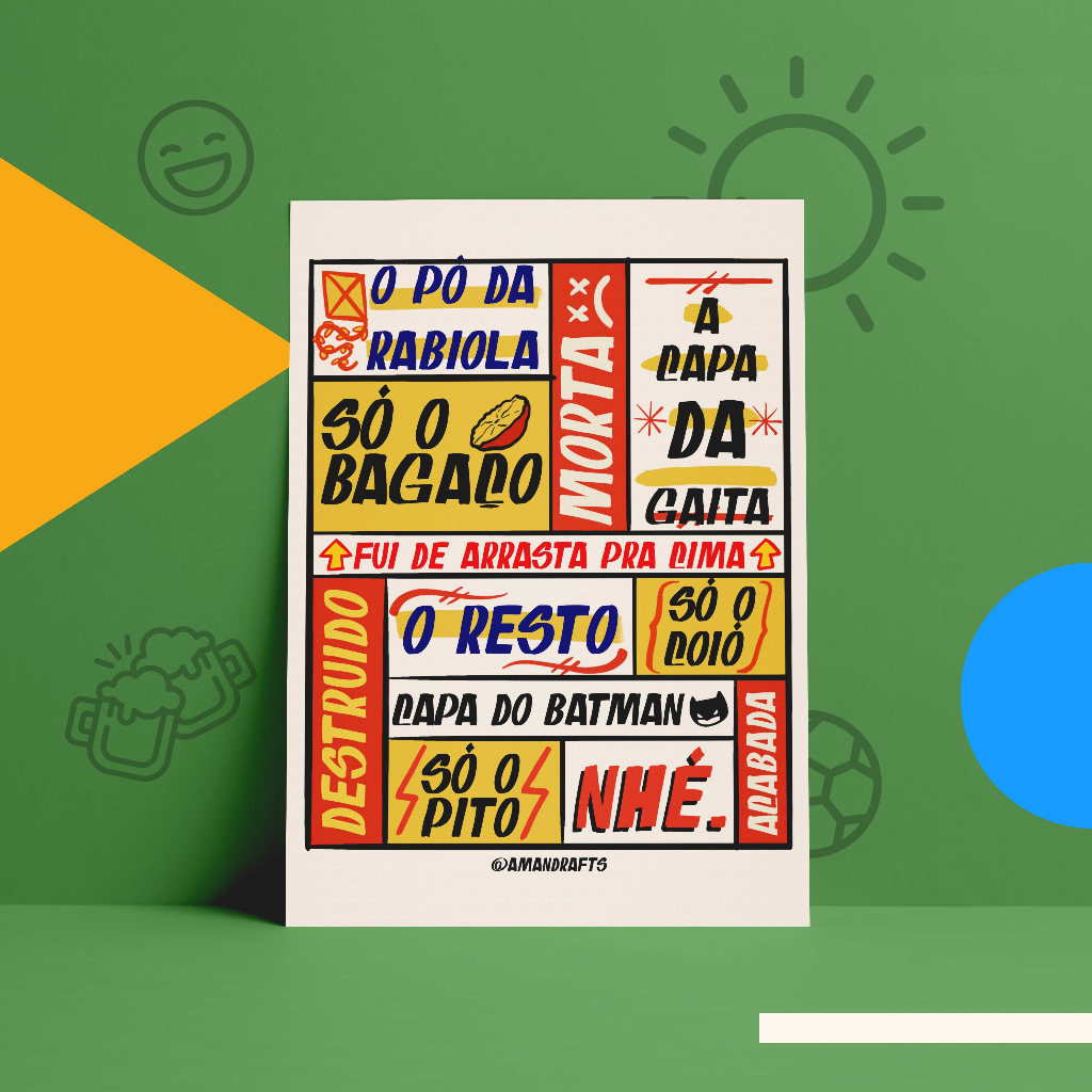 PRINT - CANSAÇO || Coleção Brasilidades - Amandrafts