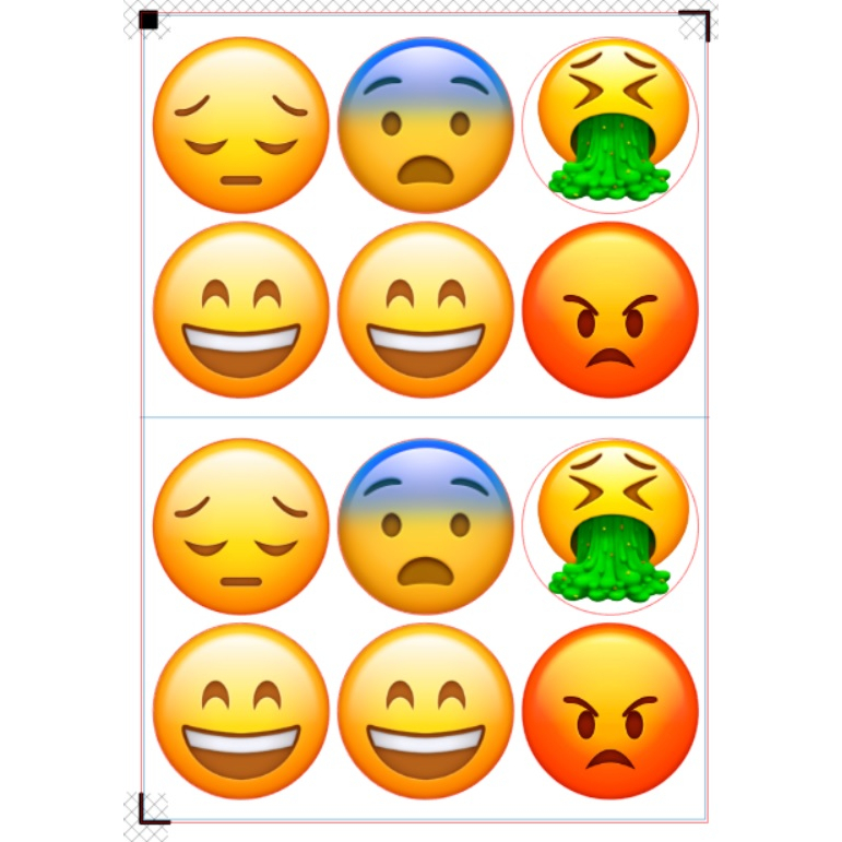 1 Folha de Etiquetas Adesivas de Incentivo reações emoji para cadernos ...