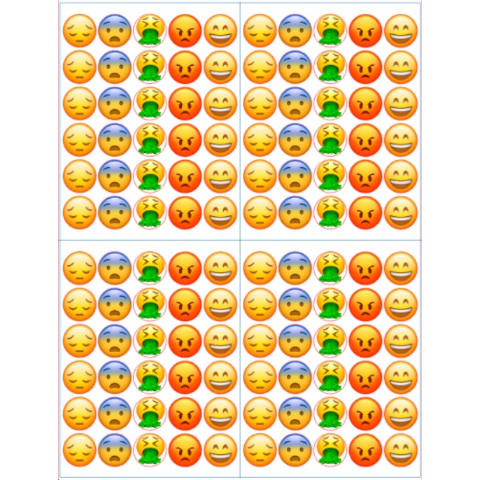 1 Folha de Etiquetas Adesivas de Incentivo reações emoji para cadernos ...