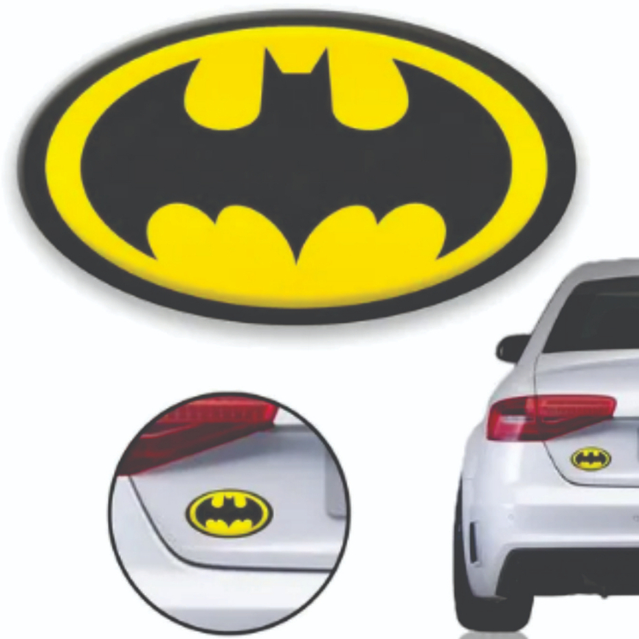 Adesivo 3d Batman Dc Logo Resinado Carro e Moto