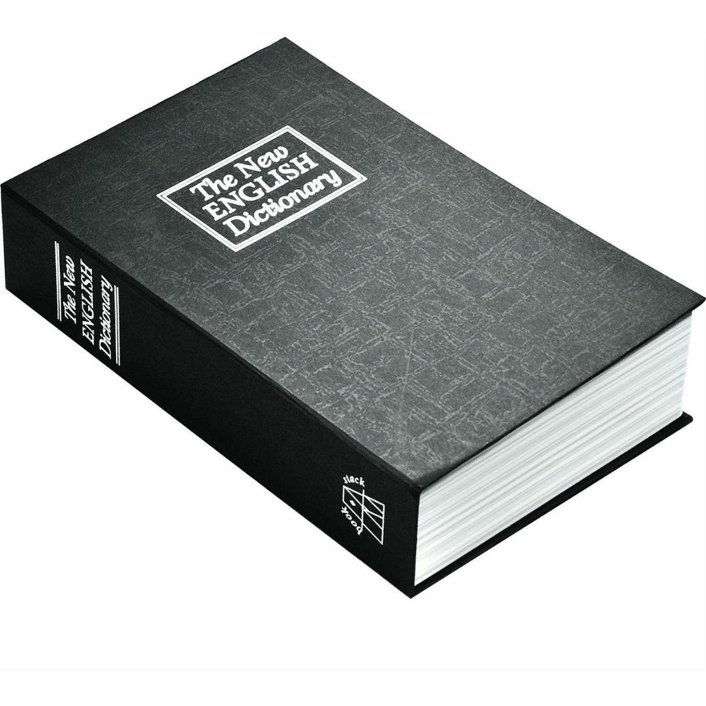 Cofre Camuflado em formato de Livro The New English Dictionary