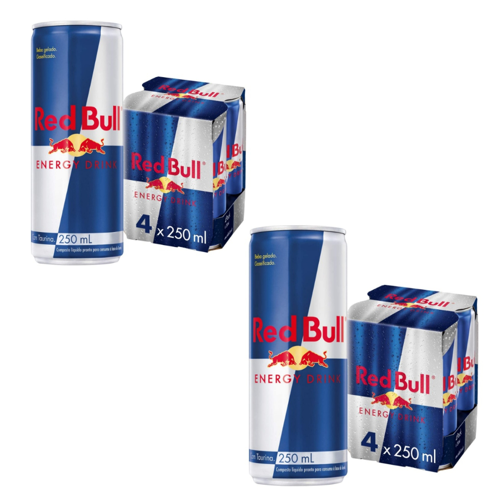 Kit c / 8 Latas - Energético Red Bull Energy Drink 250 ml
