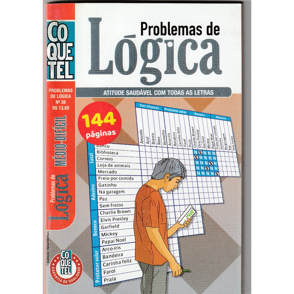 Livro de Passatempo Coquetel Coleção Problemas de Lógica em