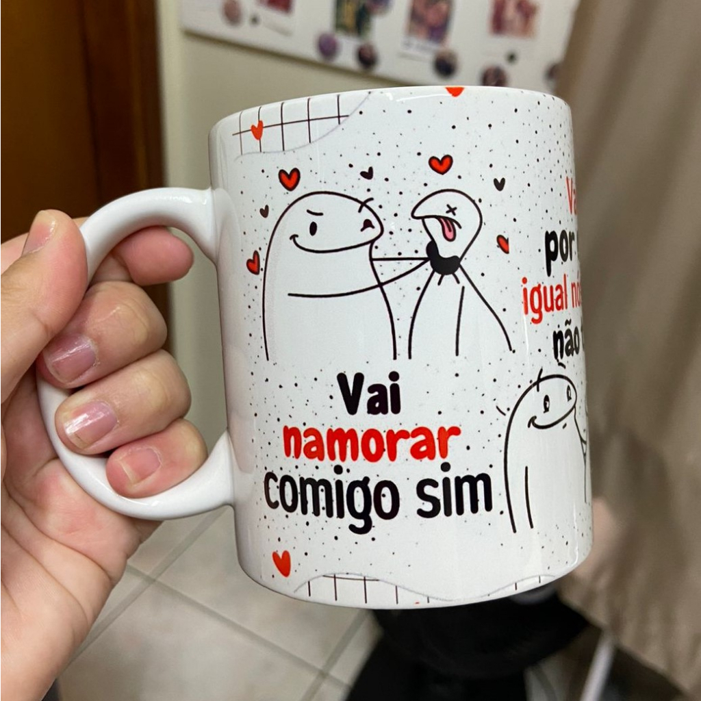 Caneca Aniversário de namoro - casamento Flork - meme