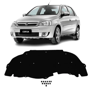 Forro Manta Capô Chevrolet Corsa Montana 2003 a 2011 Adesivo com Presilhas Trainmec Térmico Acústico