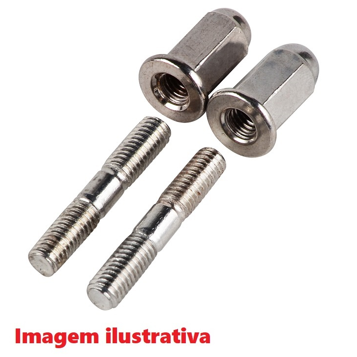 Prisioneiros do escapamento Titan 150 160 Fan Start Bros XRE 190 medida ...
