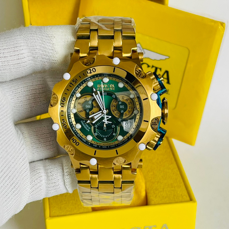 Rel gio Invicta 27793 Hybrid Venom Reserve Dourado Masculino Fundo