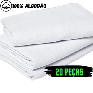 20 Unidades Pano De Prato Liso Branco