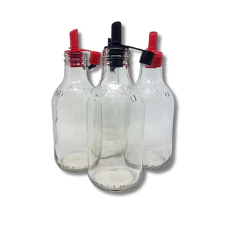 10 Garrafinha(vazia) de Vidro Coquinho Gravado 200ml c bico dosador