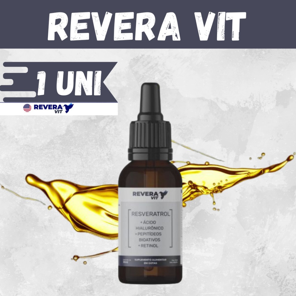 Big Oferta 1 ReveraVit Original Resveratrol Americano em Gotas 30ml ...