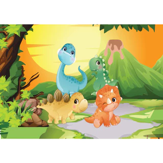 Painel De Festa Dinossauro Baby Em Tecido Sublimado 5x3