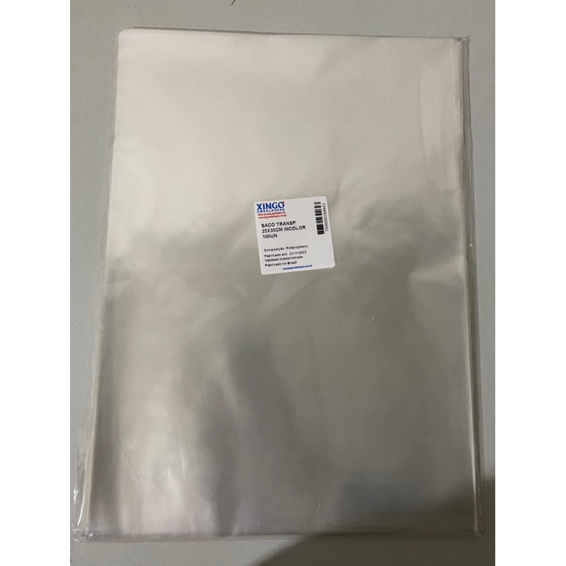 SACO TRANSPARANTE INCOLOR COM 100 UNIDADES | Shopee Brasil