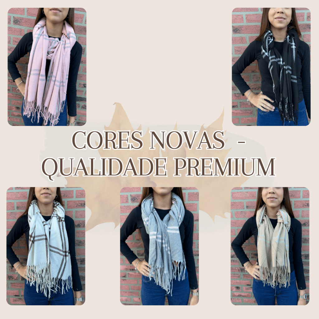Cachecol Lenço De Pescoço Feminino Ou Masculino Longo Macio | Shopee Brasil