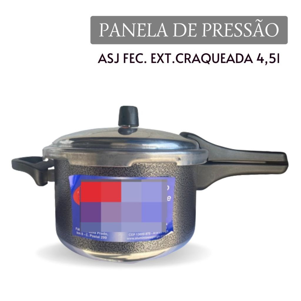 Panela De Pressão 4,5 L Fechamento Externo ASJ + ENVIO RAPIDO E SEGURO