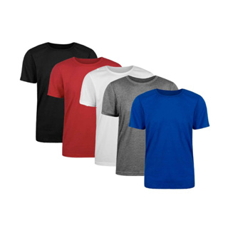 Kit 5 Camisa Masculina Gola Redonda Confortável Flexível Academia Treino