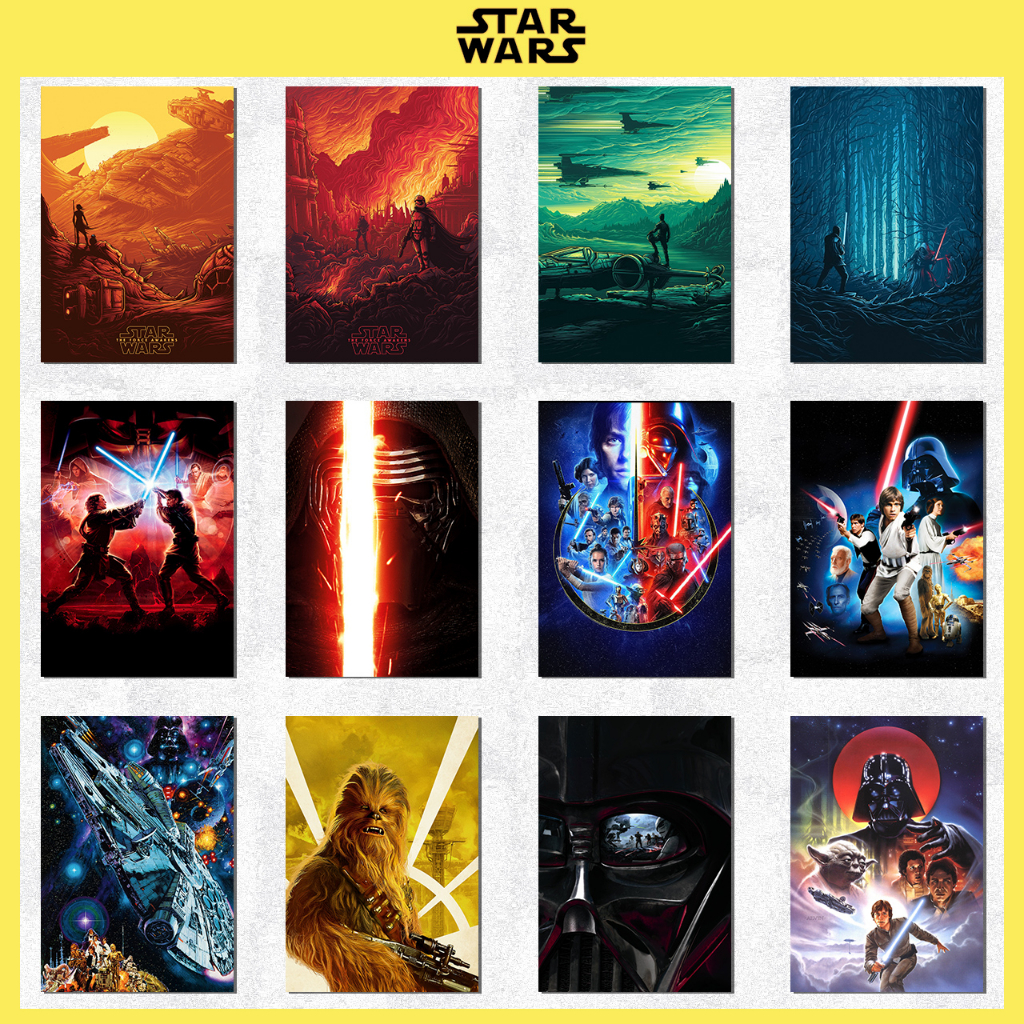 Placa Decorativa Star Wars Personagens Icônicos Coleção Exclusiva -  Escorrega o Preço