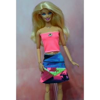 Roupa Fashion para Boneca Barbie * Saia + Camiseta Pet