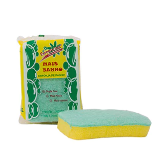 Kit 3 Esponja de Banho Dupla Face Colorida Bucha Sintética