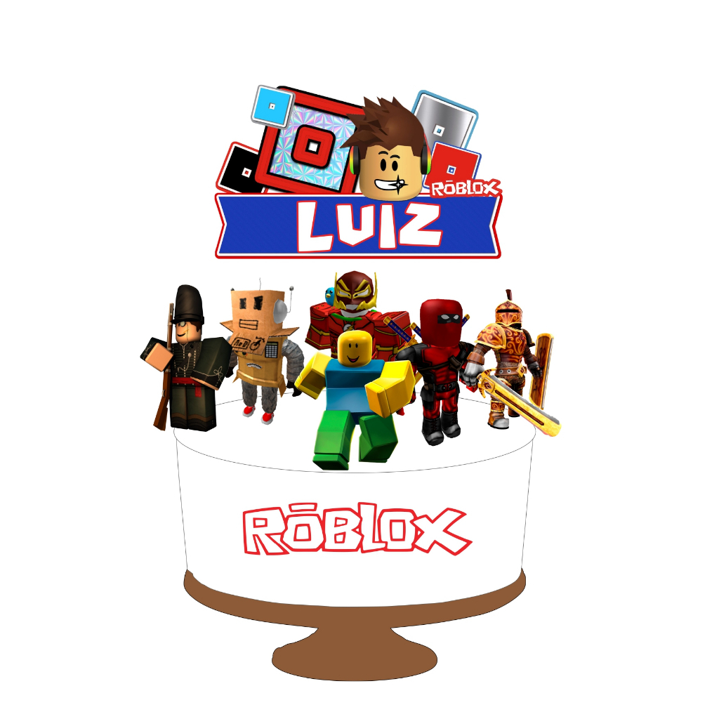 Topo de bolo Roblox #toporoblox - SM - Personalizados