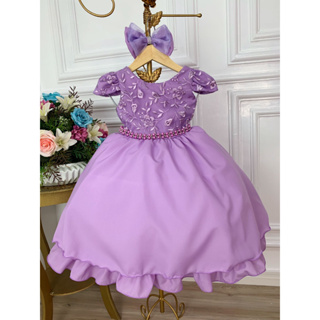 Vestido Princesa Sofia lilas modelo Valentina Infantil