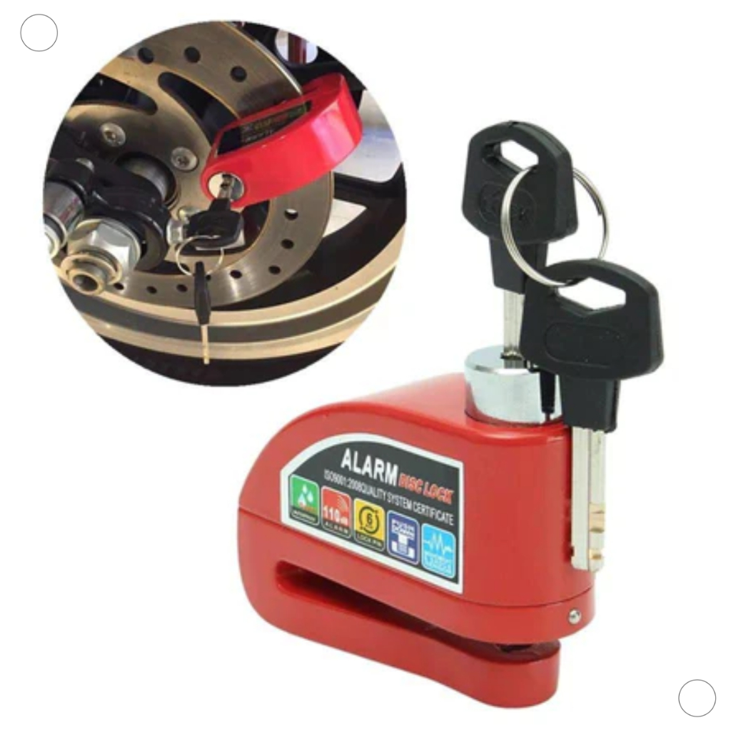 Trava Cadeado De Freio Disco Com Alarme Sonoro Para Moto Sensor ...